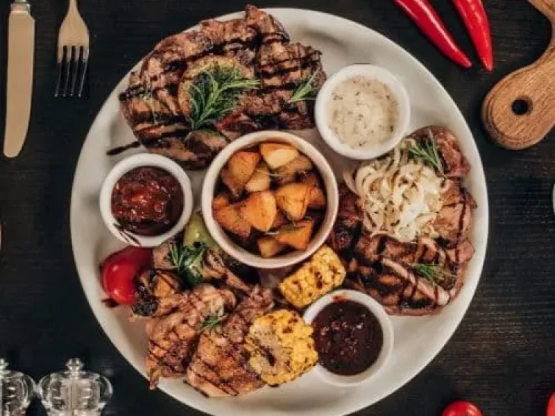 top-view-of-plate-with-beef-steaks-chicken-wings-and-wine-on-table-e1664474126255-pvhjrg7ezd030omslqc991fu7ocnplc0anmeqmzyq0